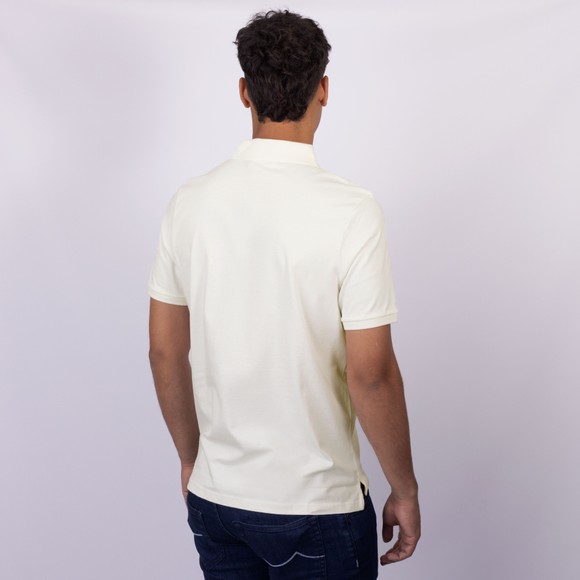 Fila Mens White Dario Vertical Stripe Detail Zip Polo Shirt main image