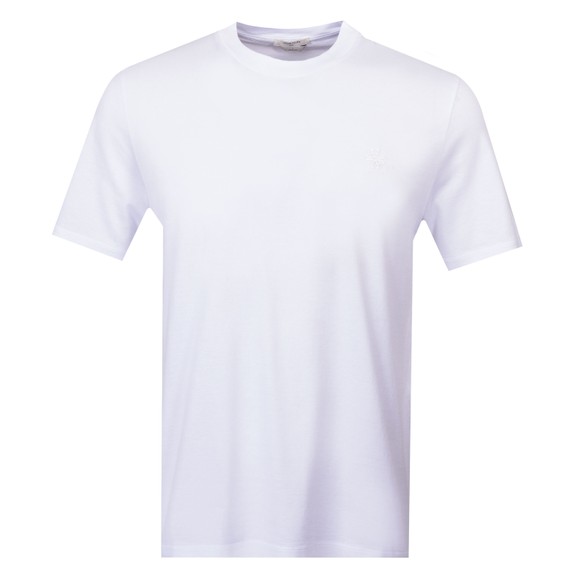Jacob Cohen Mens White Giroccolo Rubber Logo T-Shirt main image