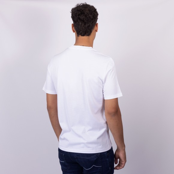 Jacob Cohen Mens White Giroccolo Rubber Logo T-Shirt main image
