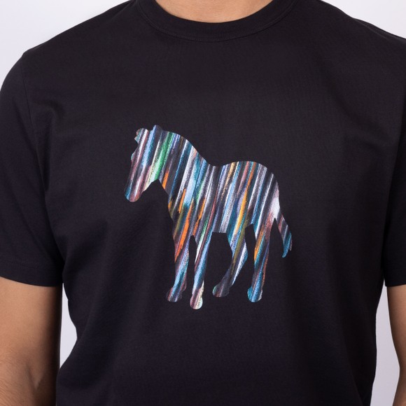 PS Paul Smith Mens Black Colour Stripe Zebra T-Shirt main image