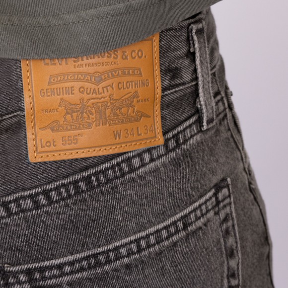 Levi's ® Mens Black 555 Relaxed Straight Jean main image