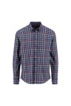 Fynch Hatton Mens Red Colourful Twill Shirt