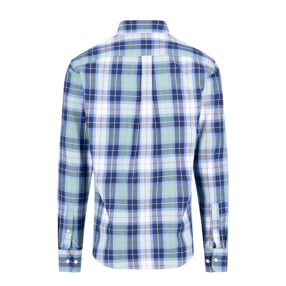 Fynch Hatton Mens Green Twill Check Shirt