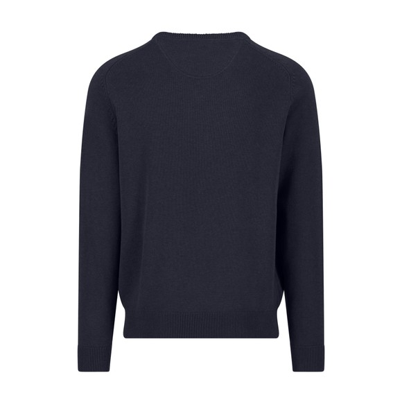 Fynch Hatton Mens Blue Supersoft V-Neck Jumper