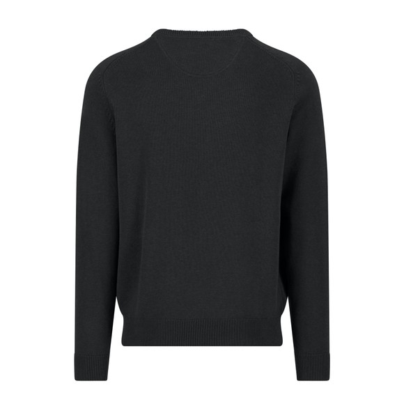 Fynch Hatton Mens Black Fynch Hatton Supersoft V-Neck Jumper