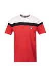 Fila Mens Red Aiden Cut And Sew T-Shirt