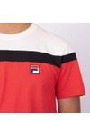 Fila Mens Red Aiden Cut And Sew T-Shirt