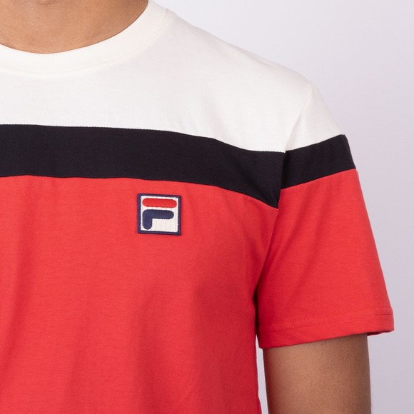 Fila Mens Red Aiden Cut And Sew T-Shirt main image