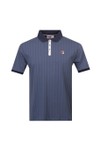 Fila Mens Blue Classic Vintage Striped Polo Shirt