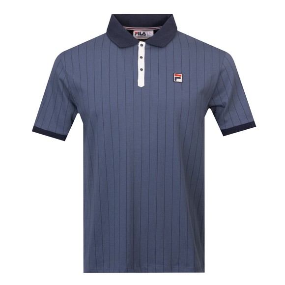 Fila Mens Blue Classic Vintage Striped Polo Shirt