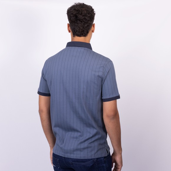 Fila Mens Blue Classic Vintage Striped Polo Shirt main image