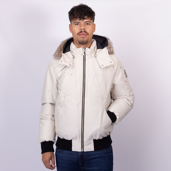 Moose Knuckles Mens Off-White Ballistic Bomber Neoshear Jacket main image