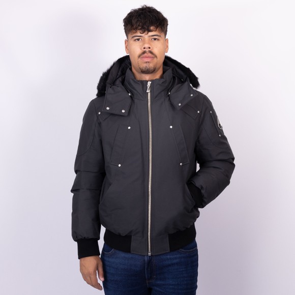Moose Knuckles Mens Grey Ballistic Bomber Neoshear Jacket main image