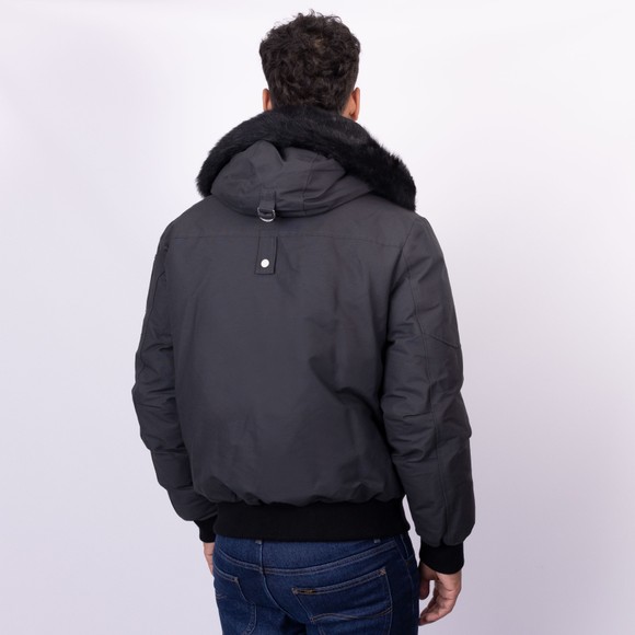 Moose Knuckles Mens Grey Ballistic Bomber Neoshear Jacket main image