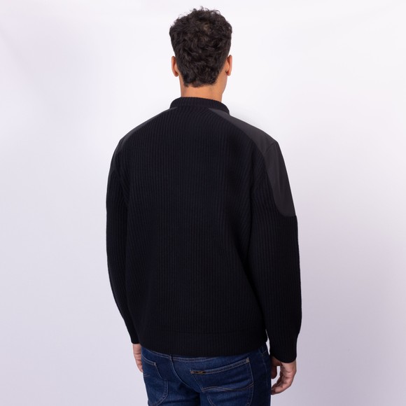 Moose Knuckles Mens Black Magnus Knit Hybrid  main image