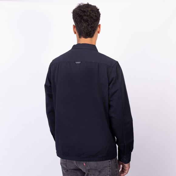 Fred Perry Mens Blue Twill Zip Through Overshirt main image