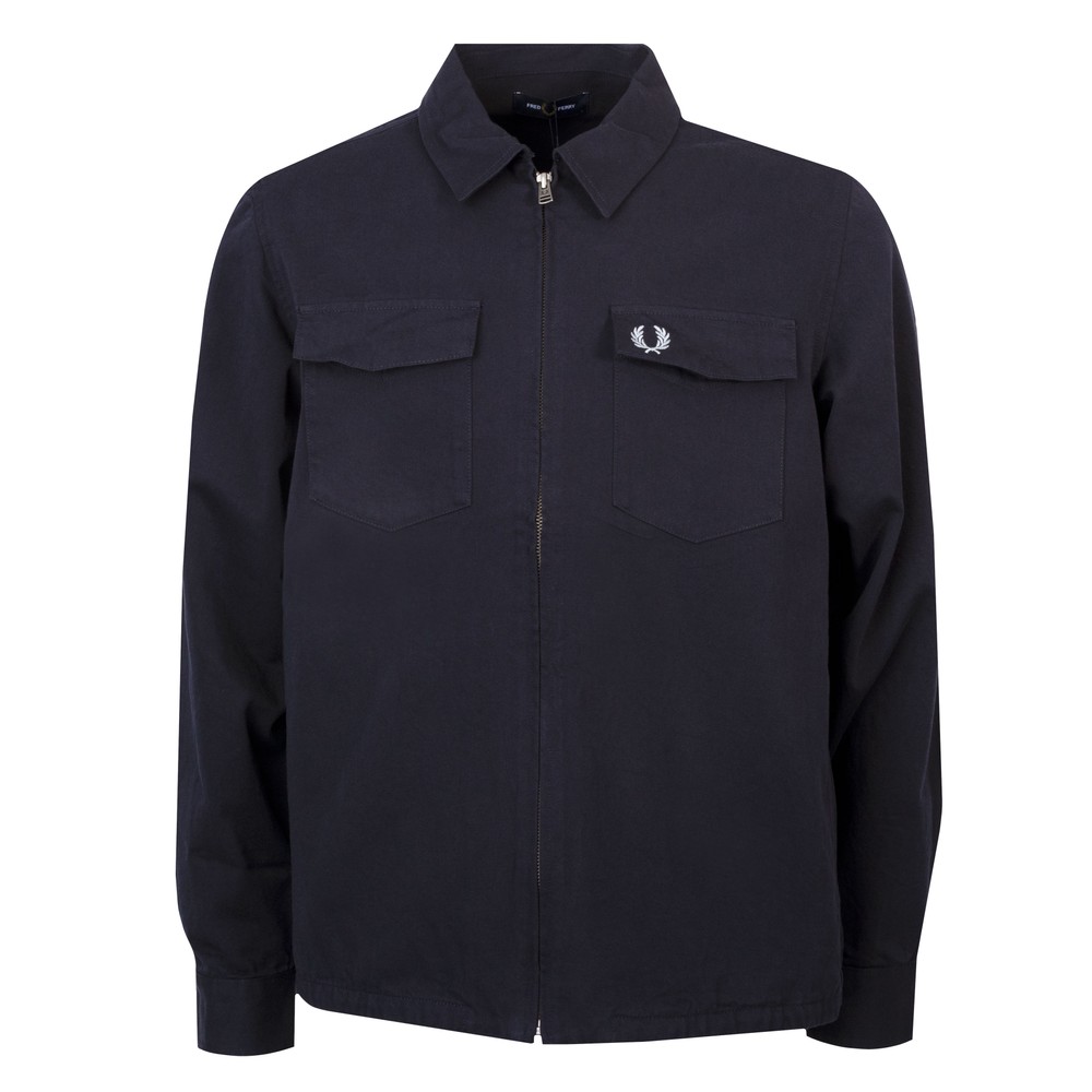 Twill Zip Through Overshirt