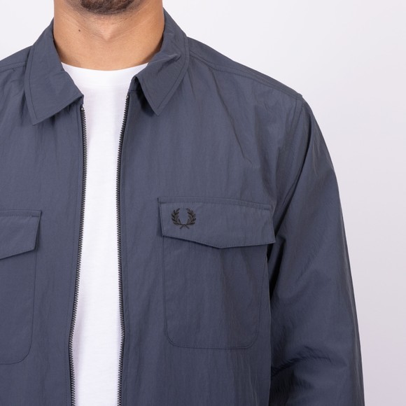 Fred Perry Mens Blue Zip Overshirt  main image