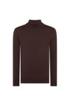 Remus Mens Brown Roll Neck Jumper