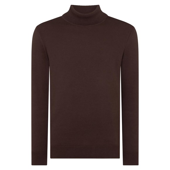 Remus Mens Brown Roll Neck Jumper main image