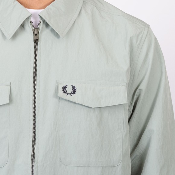 Fred Perry Mens Green Zip Overshirt  main image