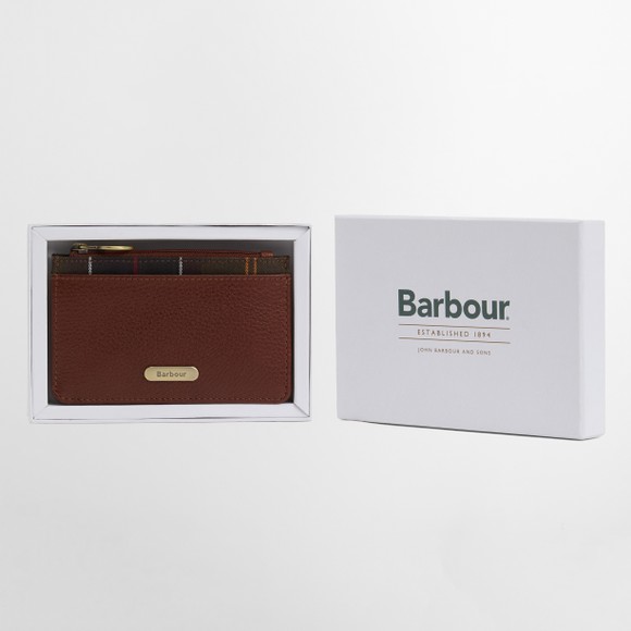 Barbour Lifestyle Womens Brown Alder Leather Card Holder main image