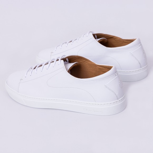Oliver Sweeney Mens White Sirolo Leather Cupsole Trainer main image