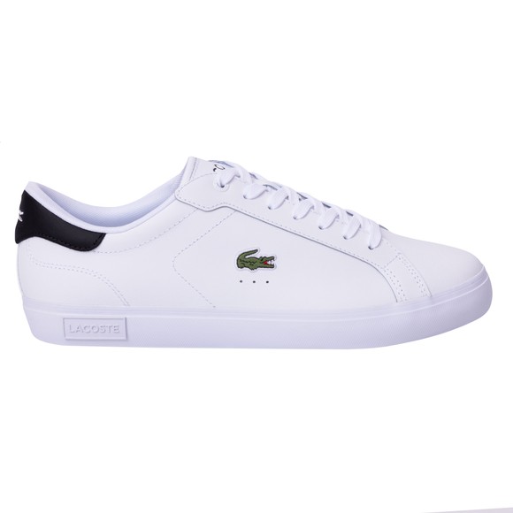 Lacoste Mens White Powercourt Leather Trainer main image