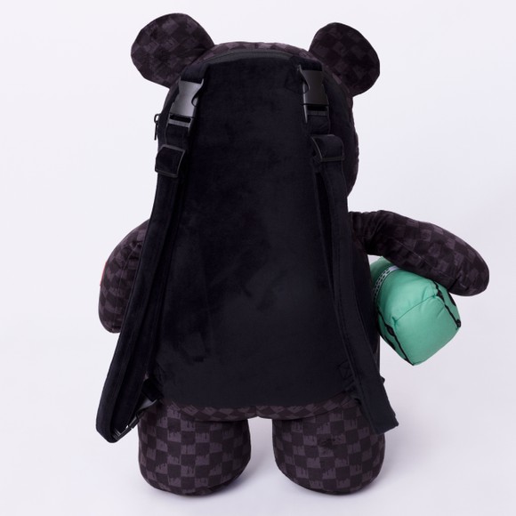 Sprayground Mens Black Dripping Sharks MoneyBear Backpack main image