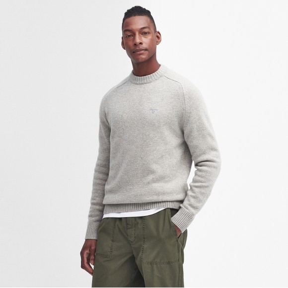 Barbour Lifestyle Mens Grey Grangetown Merino C-Neck Jumper main image