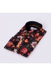 Claudio Lugli Mens Black Floral Shirt