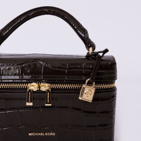 Michael Kors Womens Brown Jana Croc Crossbody Bag main image