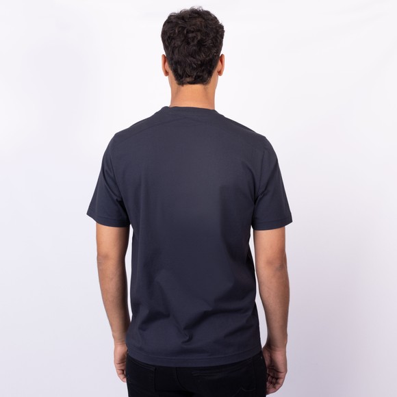 Ma.Strum Mens Blue Bora Half Compass Print T-Shirt main image