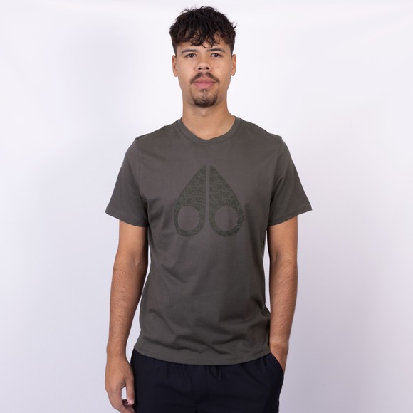 Moose Knuckles Mens Grey Chamblee Leaf T-Shirt main image