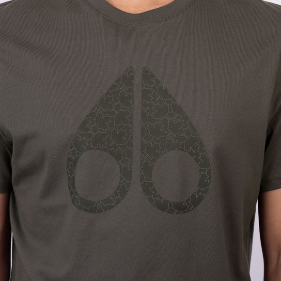 Moose Knuckles Mens Grey Chamblee Leaf T-Shirt main image