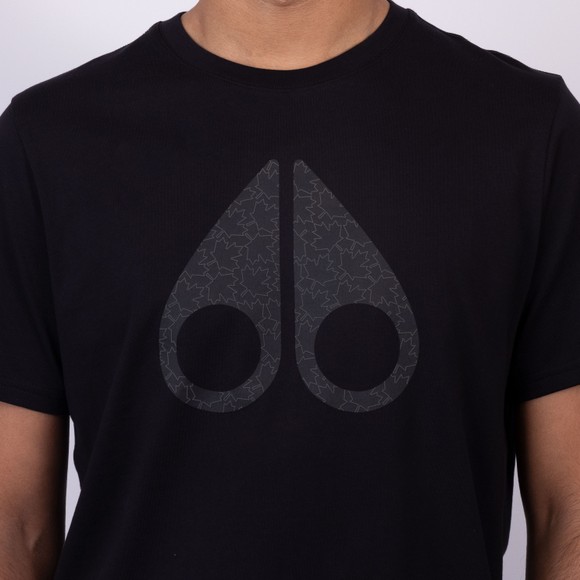 Moose Knuckles Mens Black Chamblee Leaf T-Shirt main image