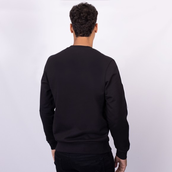 Lacoste Mens Black Logo Trim Crew Neck Sweatshirt main image