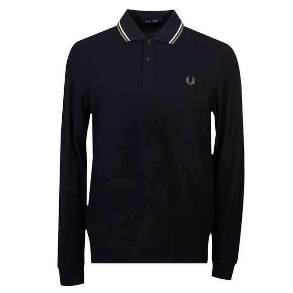 Fred Perry Mens Black L/S Tipped Polo main image