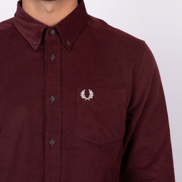 Fred Perry Mens Red Needle Cord Shirt main image