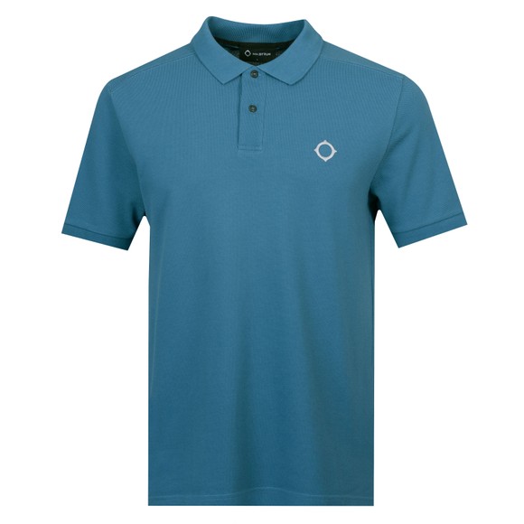 Ma.Strum Mens Blue Core Pique Polo Shirt main image