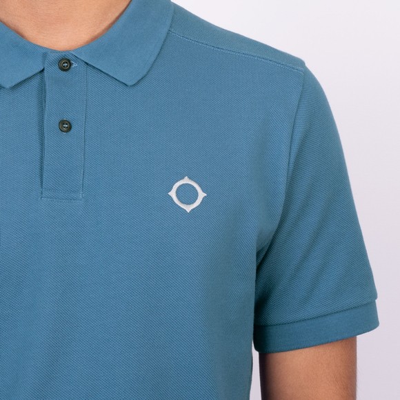 Ma.Strum Mens Blue Core Pique Polo Shirt main image