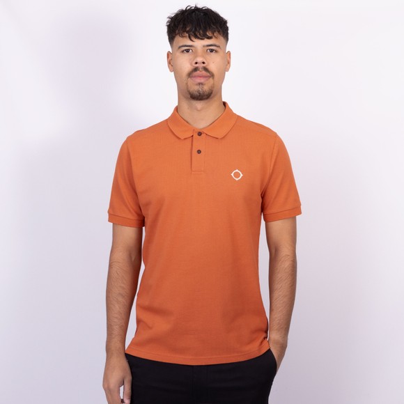 Ma.Strum Mens Orange Core Pique Polo Shirt main image