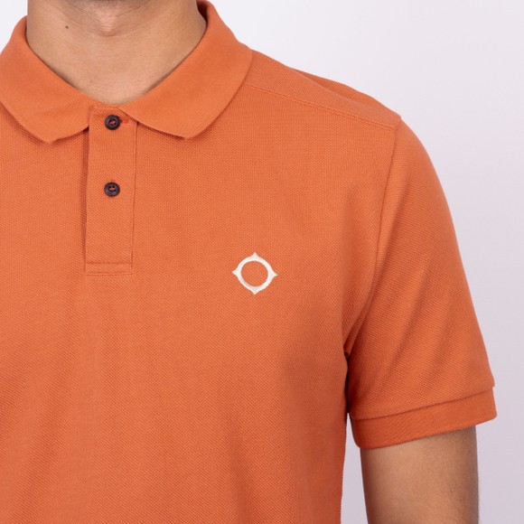 Ma.Strum Mens Orange Core Pique Polo Shirt main image