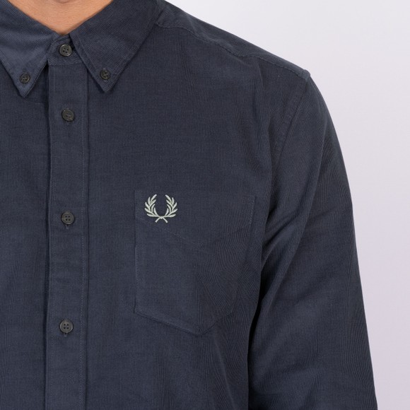 Fred Perry Mens Blue Needle Cord Shirt main image
