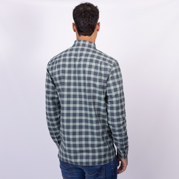 Fred Perry Mens Green Tartan Oxford Shirt main image