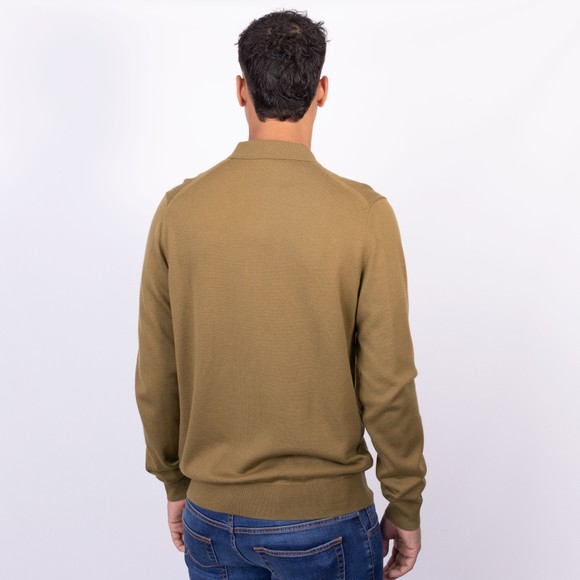 Fred Perry Mens Gold Knitted L/S Polo Shirt main image