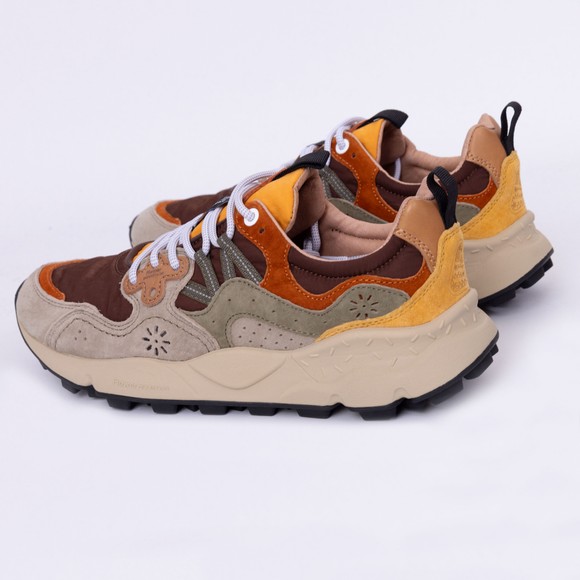 Flower Mountain Mens Brown Yamano 3 Uni Trainers main image
