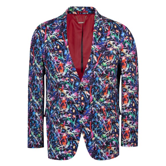 Claudio Lugli Mens Blue Paint Splash Blazer