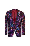 Claudio Lugli Mens Black Multicoloured Smoke Blazer