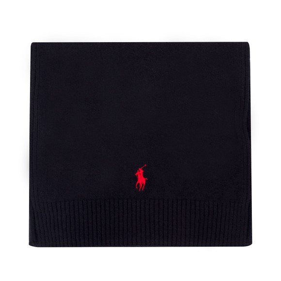 Polo Ralph Lauren Mens Black Wool Scarf main image